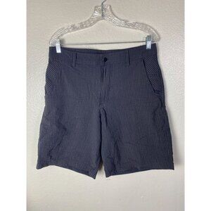 Lululemon Kahuna Golf Shorts Mens Size 34 Seersucker Gray Black Performance 10"